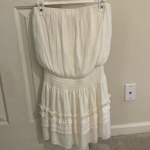 Do+Be white strapless dress